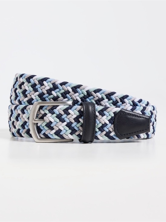 Anderson’s Other - Anderson’s Nylon Woven Belt| 36/ US 32| mint,navy,powderblue,white| Golf